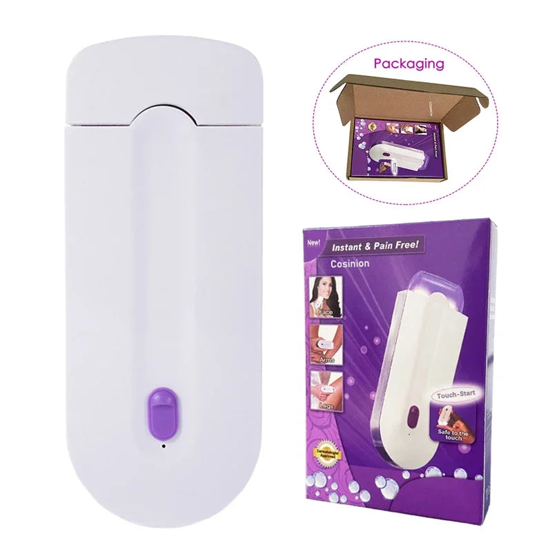 Rasoir Électrique Sans Douleur, Rechargeable et Démarrage Tactile pour Femme