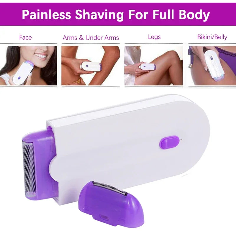 Rasoir Électrique Sans Douleur, Rechargeable et Démarrage Tactile pour Femme