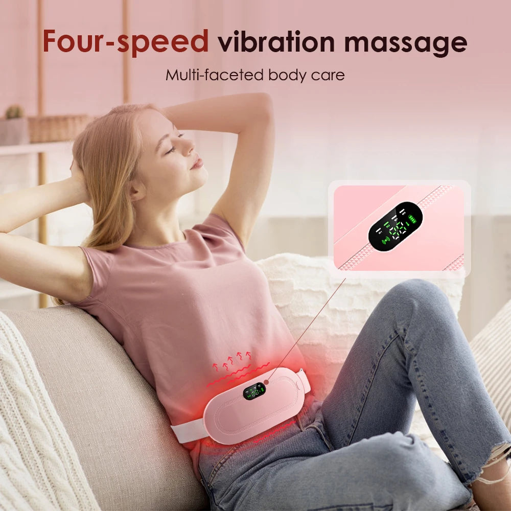 Ceinture Chauffante Vibrante - Éradiquez les Crampes Menstruelles