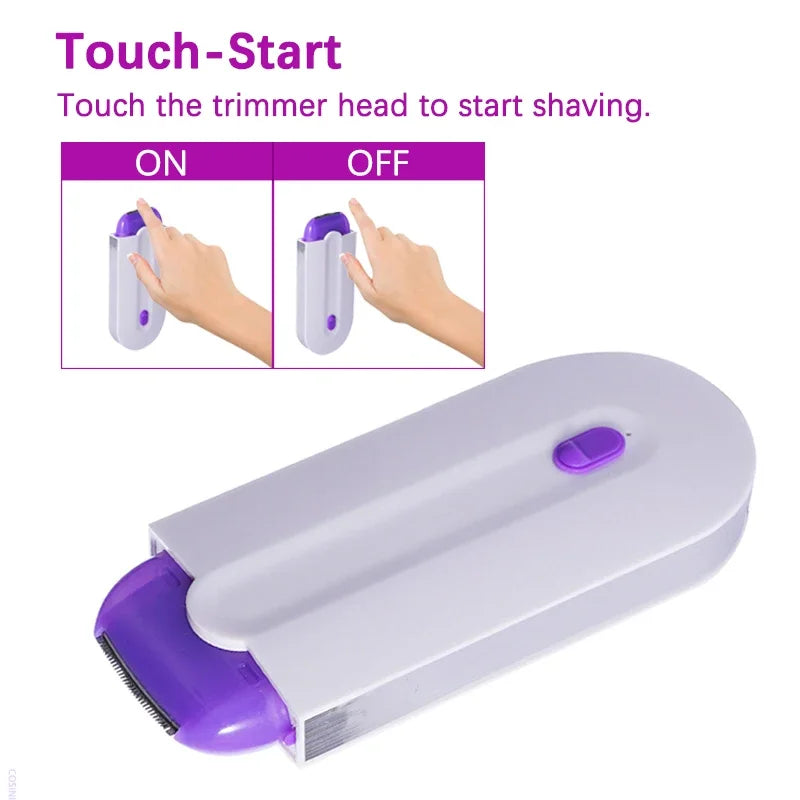 Rasoir Électrique Sans Douleur, Rechargeable et Démarrage Tactile pour Femme